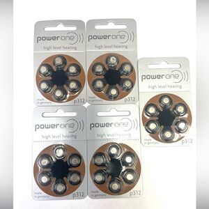 5 pack of power one high level hearing aid
